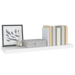 vidaXL Étagère murale flottante Blanc brillant 80x23 5x3 8 cm MDF