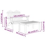 vidaXL Ensemble de salon de jardin Adirondack 4 Pièces bois acacia solide