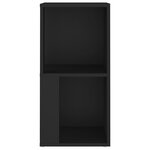 vidaXL Armoire d'angle Noir 33x33x67 cm Bois d'ingénierie