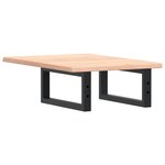 vidaXL Étagère de vasque murale acier et bois de chêne massif