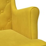 vidaXL Fauteuil Jaune Velours
