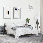 vidaXL Cadre de lit sans matelas chêne fumé 140x190 cm