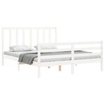 vidaXL Cadre de lit sans matelas blanc 160x200 cm bois de pin massif