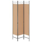 vidaXL Paravent à 3 panneaux Beige 120 x 200 cm Tissu