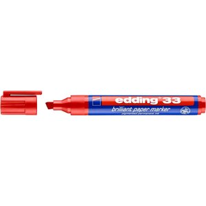 Marqueur papier encre brillante 33 rouge 1-5 mm EDDING