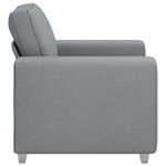 vidaXL Chaise de salon gris clair - 59 cm en tissu