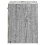 vidaXL Tables de chevet murales avec lumières LED 2 Pièces sonoma gris