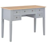 Bureau table meuble travail informatique gris 109 5 cm bois 0502121