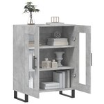 vidaXL Buffet gris béton 69 5x34x90 cm bois d'ingénierie