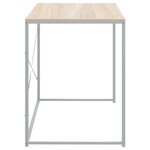 vidaXL Bureau d'ordinateur Blanc chêne 110x60x70 cm Bois d'ingénierie