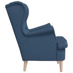 vidaXL Fauteuil bleu 74x84x100 cm tissu