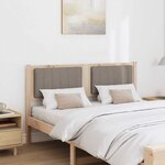 vidaXL Tête de lit capitonnée Marron 140 cm Pin massif