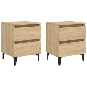 vidaXL Tables de chevet 2 Pièces chêne sonoma 40x35x50 cm bois ingénierie