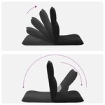 vidaXL Fauteuil de sol ajustable Noir Velours