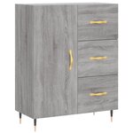 vidaXL Buffet haut Sonoma gris 69 5x34x180 cm Bois d'ingénierie