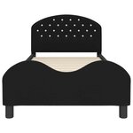 vidaXL Cadre de lit pour enfants avec tête de lit Noir 90 x 200 cm