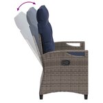 vidaXL Banc de jardin avec oreiller 105 x 60 x 112 cm acier