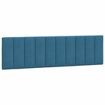 vidaXL Lit avec matelas bleu 180x200 cm velours