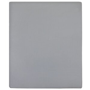 vidaXL Drap-housse Jersey Gris 140x200 cm Coton