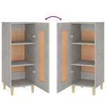 vidaXL Buffet Gris béton 34 5x34x90 cm Bois d'ingénierie