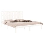 vidaXL Cadre de lit sans matelas blanc 160x200 cm bois de pin massif