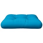 vidaXL Coussin de palette bleu 50x50x12 cm tissu