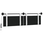 vidaXL Tête de lit suspendue Avec lumière LED Blanc Tissu