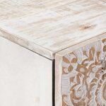 vidaXL Buffet Haut Blanc 60 x 33 5 x 100 cm Bois de mangue massif