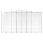 vidaXL Paniers à gabions arqués 5 Pièces 400x50x200/220 cm Fer galvanisé