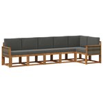 vidaXL Ensemble de canapés d'extérieur 6 pc Naturel et Anthracite