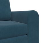 vidaXL Canapé-Lit Bleu 98 x 71 x 83 cm Velours