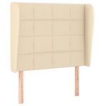 vidaXL Sommier à lattes de lit et matelas Crème 90x190 cm Tissu