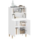 vidaXL Buffet haut Blanc 60x36x110 cm Bois d'ingénierie