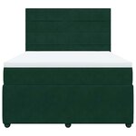 vidaXL Sommier à lattes de lit et matelas Vert foncé 140x200cm Velours