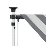 vidaXL Auvent rétractable manuel Anthracite et blanc 400 cm
