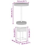vidaXL Ensemble de bar de jardin 5 Pièces avec coussins gris poly rotin