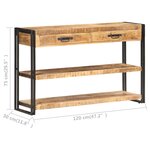 vidaXL Buffet 120x30x75 cm Bois de manguier massif brut