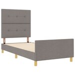 Cadre de Lit Taupe 100x200 cm en Tissu vidaXL