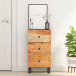 vidaXL Buffet avec 3 tiroirs 40x33 5x75 cm bois massif d'acacia