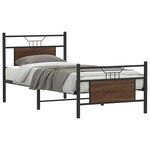 vidaXL Cadre de lit sans matelas chêne marron 90x200cm bois ingénierie
