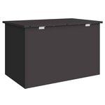 vidaXL Boîte de Rangement Extérieure Noir 80 x 50 5 x 50 cm Acier