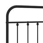 vidaXL Tête de lit métal noir 75 cm