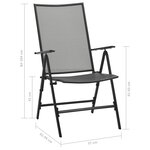 vidaXL Ensemble de salle à manger de jardin 5 Pièces Acier Anthracite