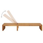 vidaXL Chaise longue bois d'acacia solide