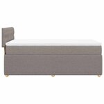 vidaXL Sommier à lattes de lit avec matelas Taupe 90x190 cm Tissu