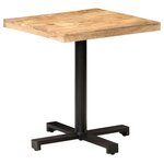 vidaXL Table de bistro Carrée 70x70x75 cm Bois de manguier brut