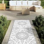 vidaXL Tapis d'extérieur ARAKIL Gris clair 80x250 cm PP