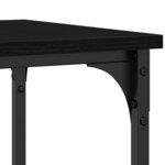 vidaXL Table Console avec étagère Chêne noir 100 x 35 x 75 cm