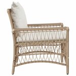 vidaXL Chaise de jardin avec coussin Beige 73 x 61 x 77 cm polyrotin