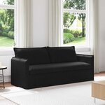 vidaXL Canapé Noir 196 x 82 x 85 cm tissu